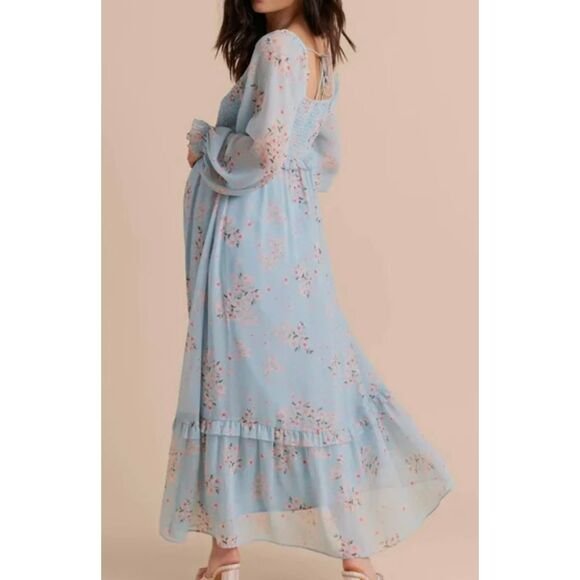 Hatch Blue Floral Midi Dress - Picture 12 of 13